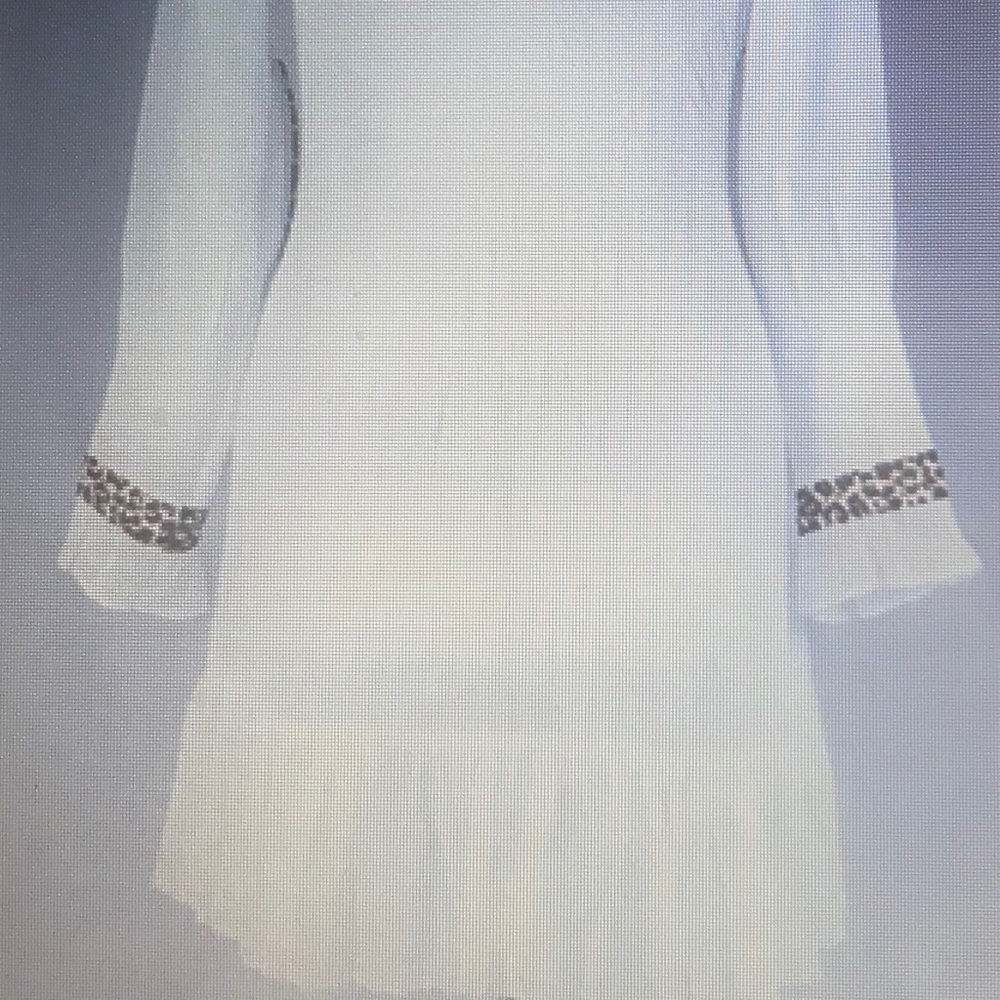 Pucker Animal Print Trim Ruffle Hem Top